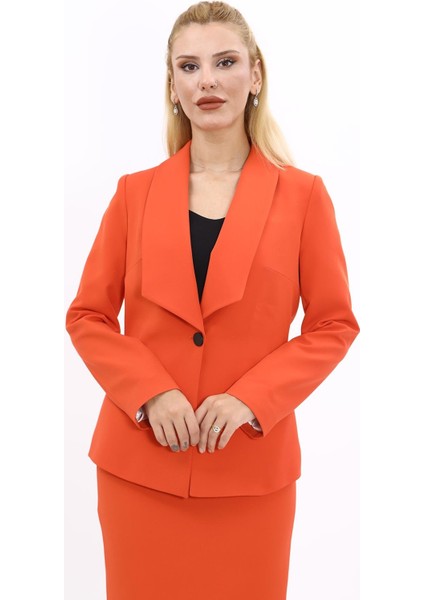 Amerikan Yaka Klasik Ceket-Turuncu indirimleri