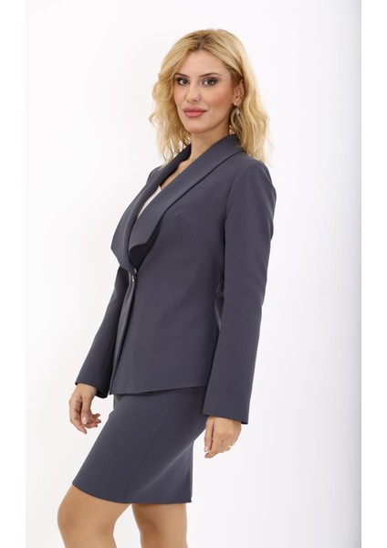 Amerikan Yaka Klasik Ceket-Füme fiyatları