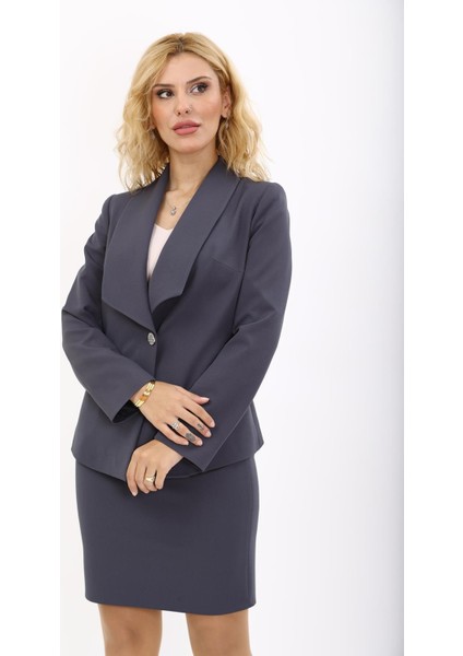 Amerikan Yaka Klasik Ceket-Füme indirimleri