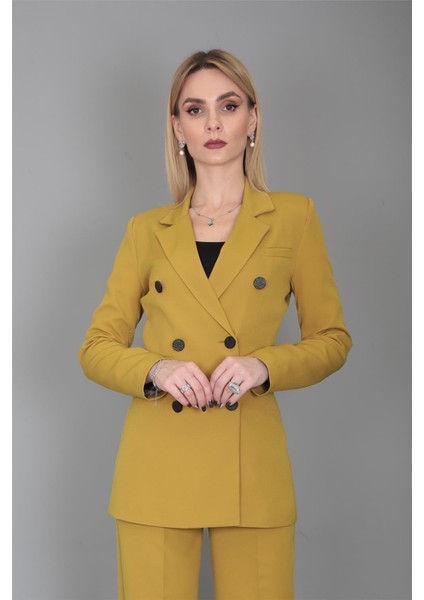 Erkek Yaka Kuruvaze Blazer Ceket-Fıstık modelleri