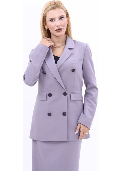 Erkek Yaka Kuruvaze Blazer Ceket-Antrasit
