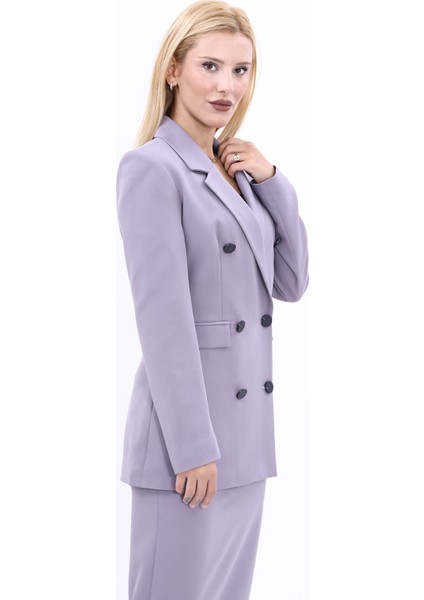 Erkek Yaka Kuruvaze Blazer Ceket-Antrasit fırsatları
