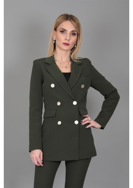 Erkek Yaka Kuruvaze Blazer Ceket-Haki modelleri