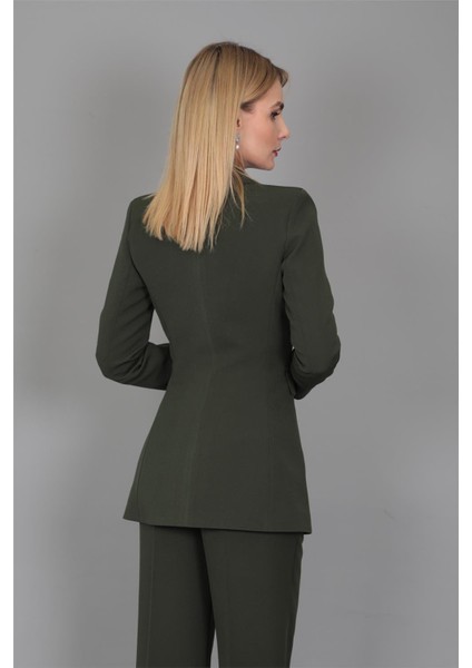 Erkek Yaka Kuruvaze Blazer Ceket-Haki indirimleri