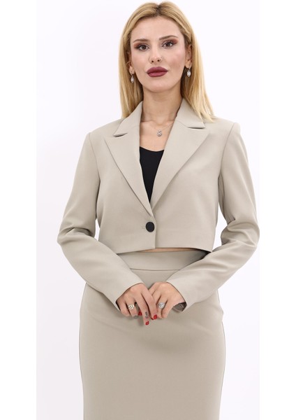Erkek Yaka Tek Düğmeli Kısa Ceket-Bambu fırsatları