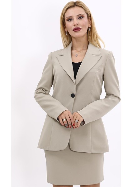 Erkek Yaka Tek Düğmeli Klasik Ceket-Bambu indirimleri