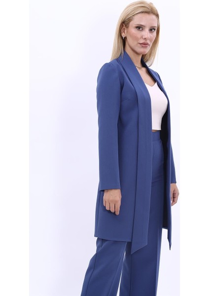 Şal Yaka Uzun Ceket-Indigo indirimleri