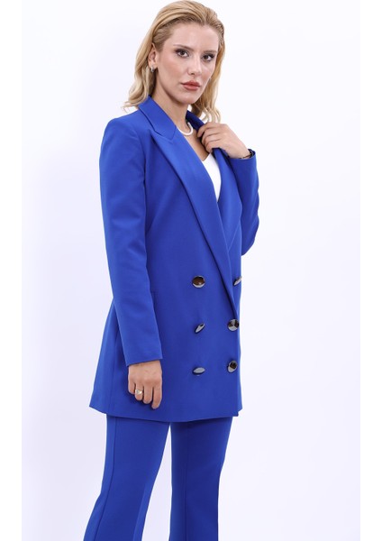 Erkek Yaka Kuruvaze Uzun Ceket-Saks fırsatları