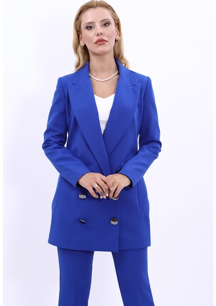 Erkek Yaka Kuruvaze Uzun Ceket-Saks indirimleri