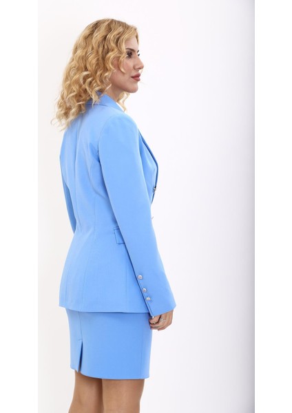 Erkek Yaka Çapraz Ceket-Gökyüzü modelleri