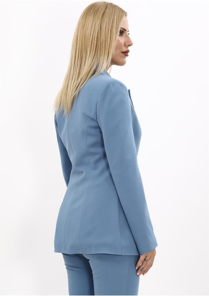 Erkek Yaka Tek Düğmeli Klasik Ceket-Deniz modelleri