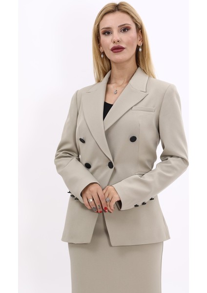 Erkek Yaka Çapraz Ceket-Bambu