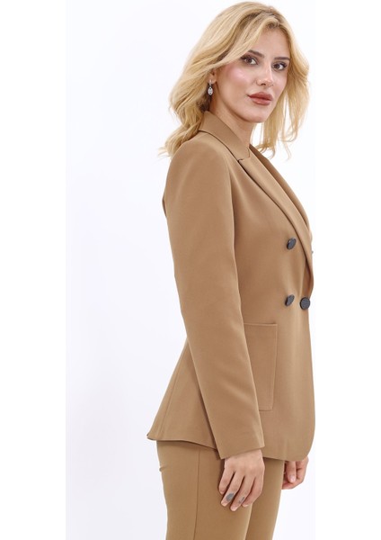 Erkek Yaka Torba Cepli Klasik Ceket-Camel fırsatları