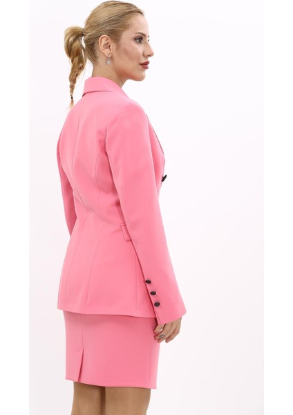 Erkek Yaka Çapraz Ceket-Pembe modelleri