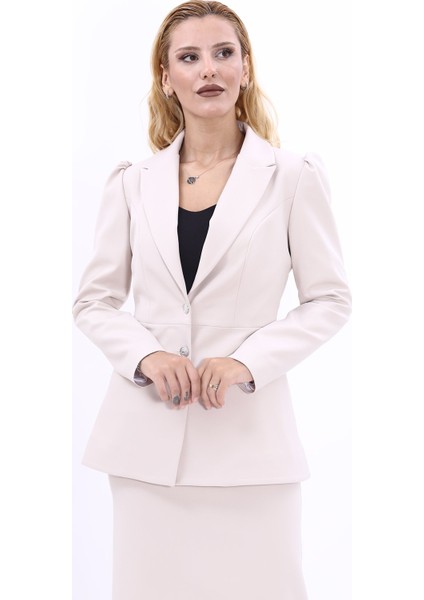 Erkek Yaka Kolu Büzgülü Ceket-Bej fiyatları