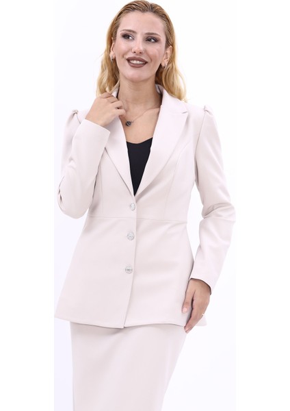 Erkek Yaka Kolu Büzgülü Ceket-Bej modelleri