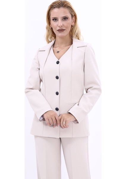 Erkek Yaka Yelek Ceket-Bej indirimleri