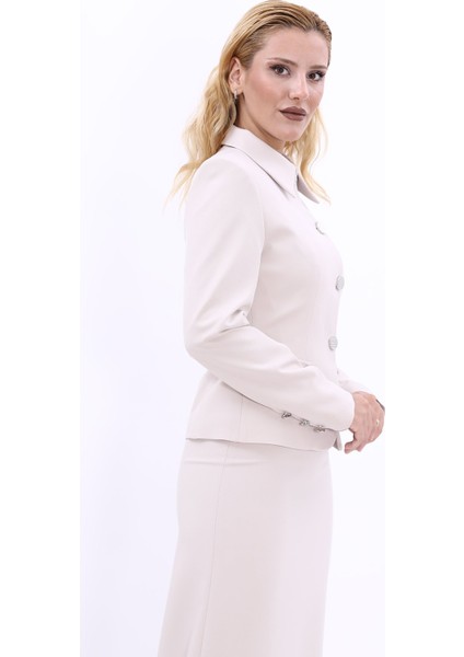 Gömlek Yaka Klasik Ceket-Bej indirimleri