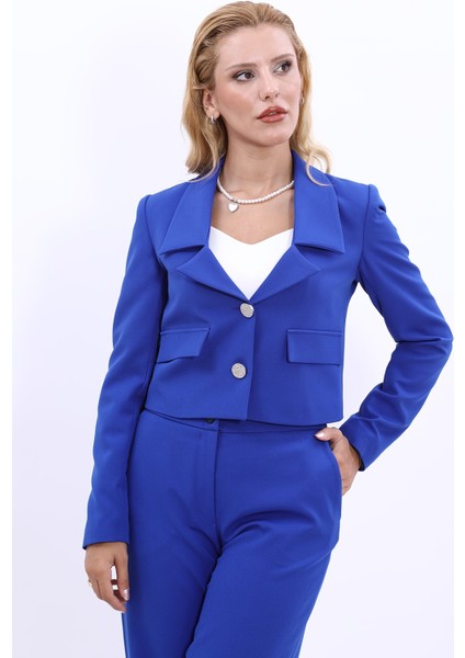 Gömlek Yaka Kısa Ceket-Saks fiyatları