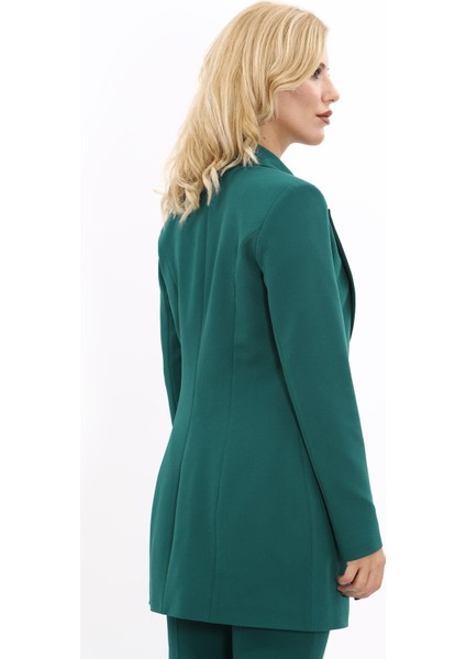 Erkek Yaka Kuruvaze Uzun Ceket-Zümrüt modelleri