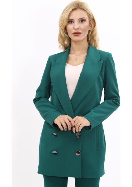 Erkek Yaka Kuruvaze Uzun Ceket-Zümrüt indirimleri