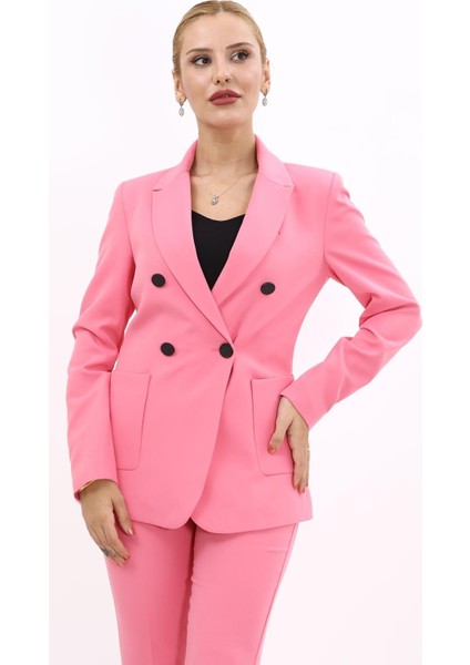 Erkek Yaka Torba Cepli Klasik Ceket-Pembe fiyatları