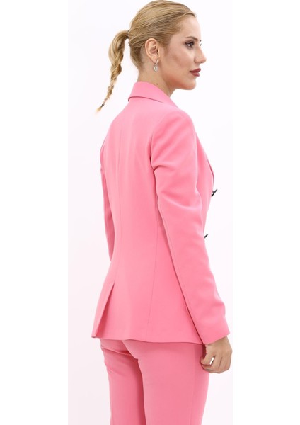 Erkek Yaka Torba Cepli Klasik Ceket-Pembe fırsatları