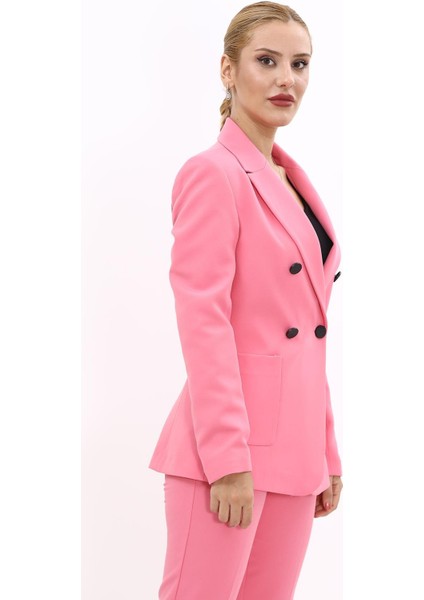 Erkek Yaka Torba Cepli Klasik Ceket-Pembe indirimleri