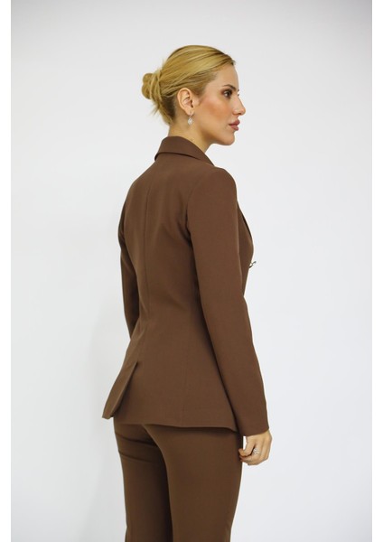 Erkek Yaka Torba Cepli Klasik Ceket-Kestane modelleri