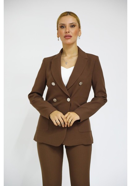 Erkek Yaka Torba Cepli Klasik Ceket-Kestane indirimleri