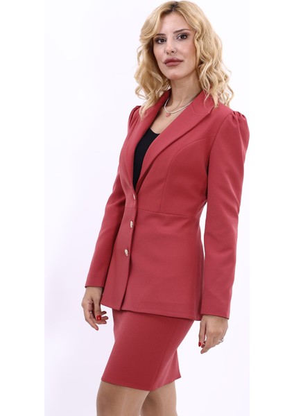 Erkek Yaka Kolu Büzgülü Ceket-Kiremit fiyatları