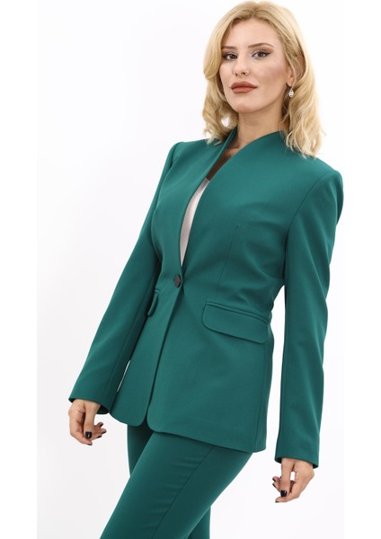 Kendinden Dik Yakalı Ceket-Zümrüt fiyatları