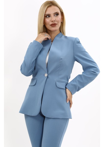 Kendinden Dik Yakalı Ceket-Deniz fiyatları