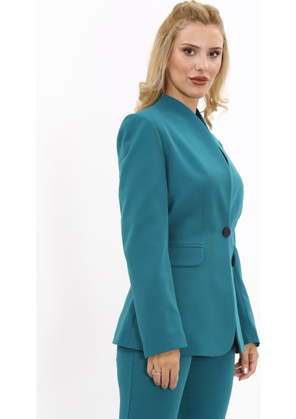 Kendinden Dik Yakalı Ceket-Petrol indirimleri