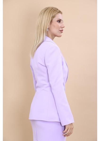 Erkek Yaka Düğme Detaylı Ceket-Menekşe fiyatları