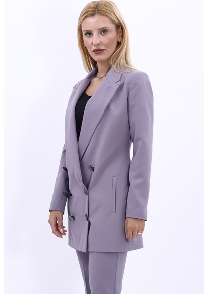 Erkek Yaka Kuruvaze Uzun Ceket-Antrasit modelleri