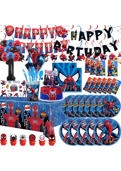 8 Adet 7in Plakalar Örümcek Adam Tek Kullanımlık Sofra Doğum Günü Partisi Dekorasyon Süper Kahraman Balonlar Erkek Bebek Duş Parti Malzemeleri Tabaklar Bardak Peçeteler (Yurt Dışından) fiyatları