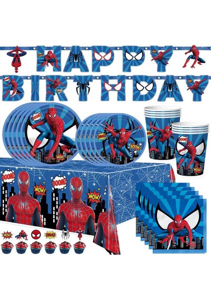8 Adet 7in Plakalar Örümcek Adam Tek Kullanımlık Sofra Doğum Günü Partisi Dekorasyon Süper Kahraman Balonlar Erkek Bebek Duş Parti Malzemeleri Tabaklar Bardak Peçeteler (Yurt Dışından) modelleri