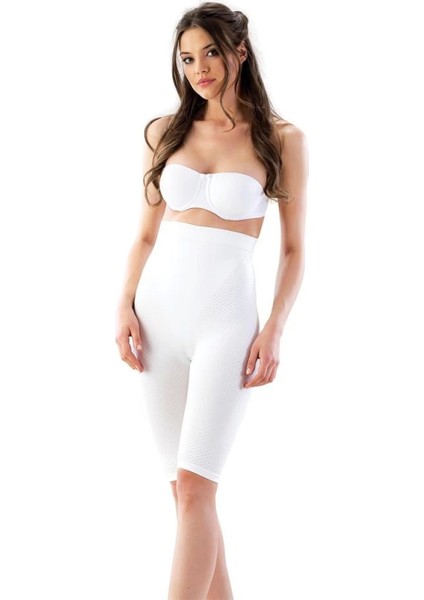 Miraxx Beyaz Emay 2040 Anti Selülit Boxer Korse