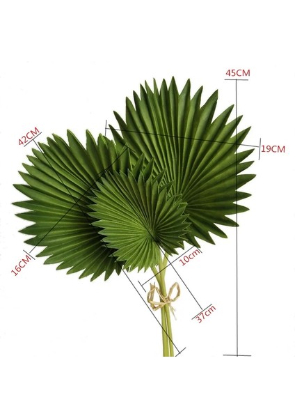 45 cm A 45 cm 3 Adet Yapay Palmiye Yaprakları Demet Yeşil Pu Monstera Bitkiler Nadir Sahte Bakır Çim Çiçek Aranjmanı Ev Dekorasyon (Yurt Dışından)
