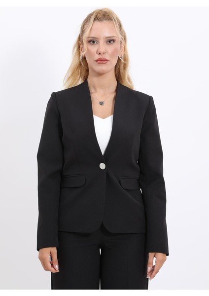 Tek Düğmeli Klasik Ceket-Siyah fiyatları