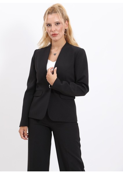 Tek Düğmeli Klasik Ceket-Siyah modelleri