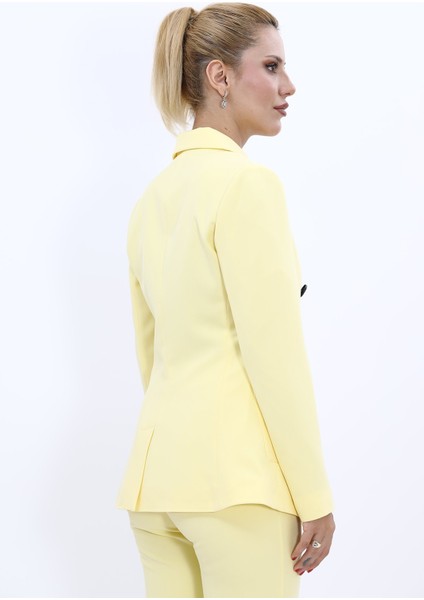 Erkek Yaka Torba Cepli Klasik Ceket-Sarı modelleri