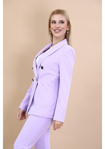 Erkek Yaka Torba Cepli Klasik Ceket-Menekşe fiyatları