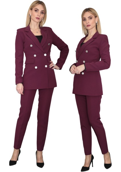 Erkek Yaka Kuruvaze Blazer Ceket-Mürdüm fırsatları