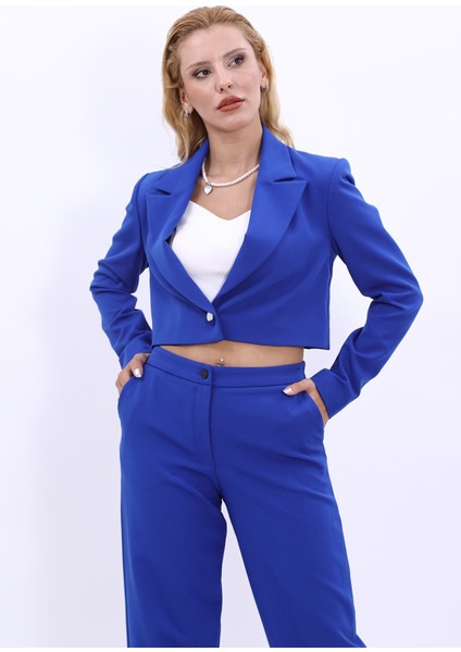 Erkek Yaka Tek Düğmeli Kısa Ceket-Saks fiyatları