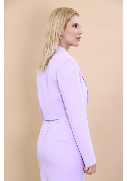 Erkek Yaka Tek Düğmeli Kısa Ceket-Menekşe fiyatları