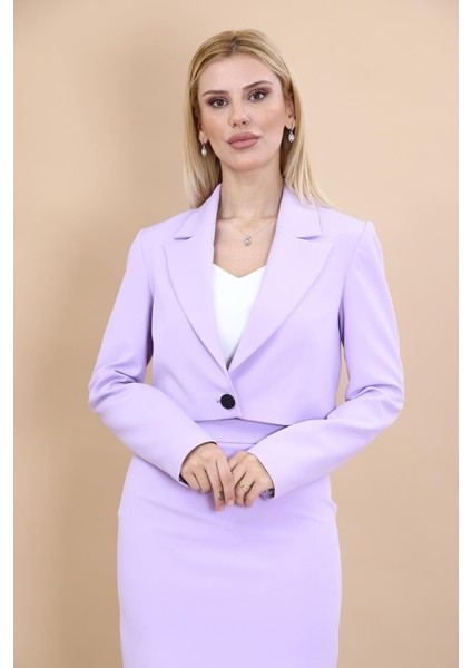 Erkek Yaka Tek Düğmeli Kısa Ceket-Menekşe fırsatları