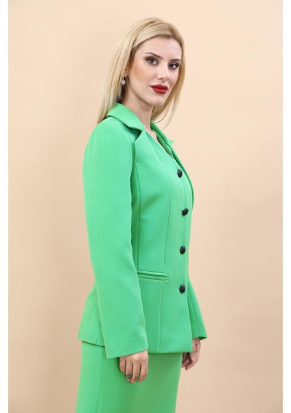 Erkek Yaka Yelek Ceket-Yeşil modelleri