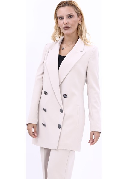 Erkek Yaka Kuruvaze Uzun Ceket-Bej fiyatları